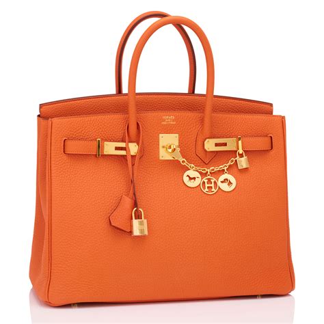 orange hermes birkin bag.